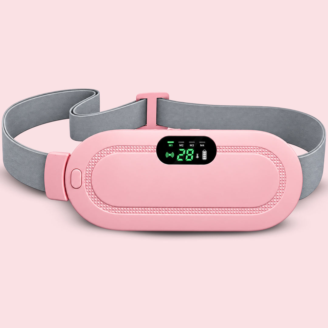 Cordless Period Cramp Relief Massager Belt with 3 Speed & 3 Crampfree Massage Modes Ultimate Heatintg Pad for Period Cramps with Touch Screen Comfortable Soft Fabric & Stretchable Bel  Brand: truecun.in